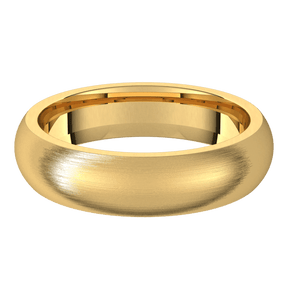 5mm Half Round Silk Finish Comfort Fit Wedding Ring