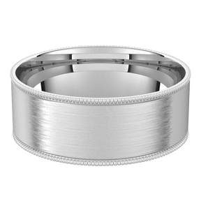 7mm 밀그레인 플랫 실크 마감 컴포트 핏 웨딩 링