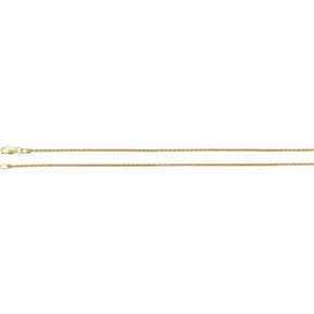 14K Gold 1.25 mm Wheat Chain