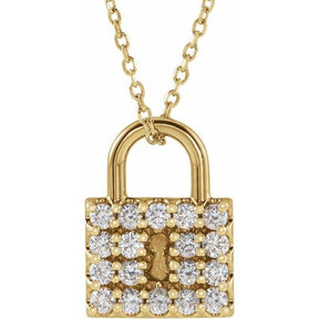 Diamond Love Lock Pendant