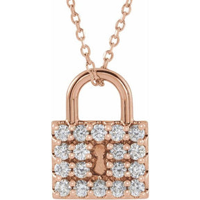 Diamond Love Lock Pendant