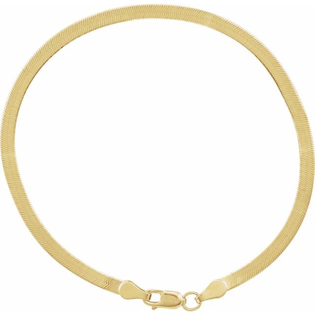 14K Gold 2.8 mm Flexible Herringbone Chain