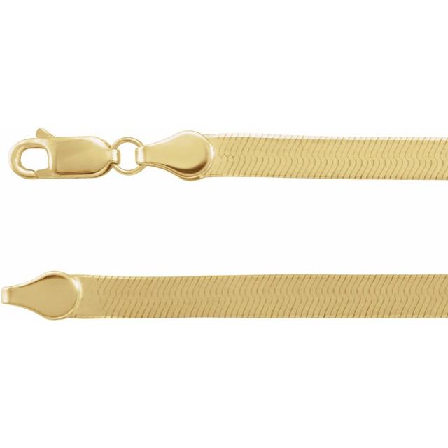 14K Gold 4.6 mm Flexible Herringbone Chain