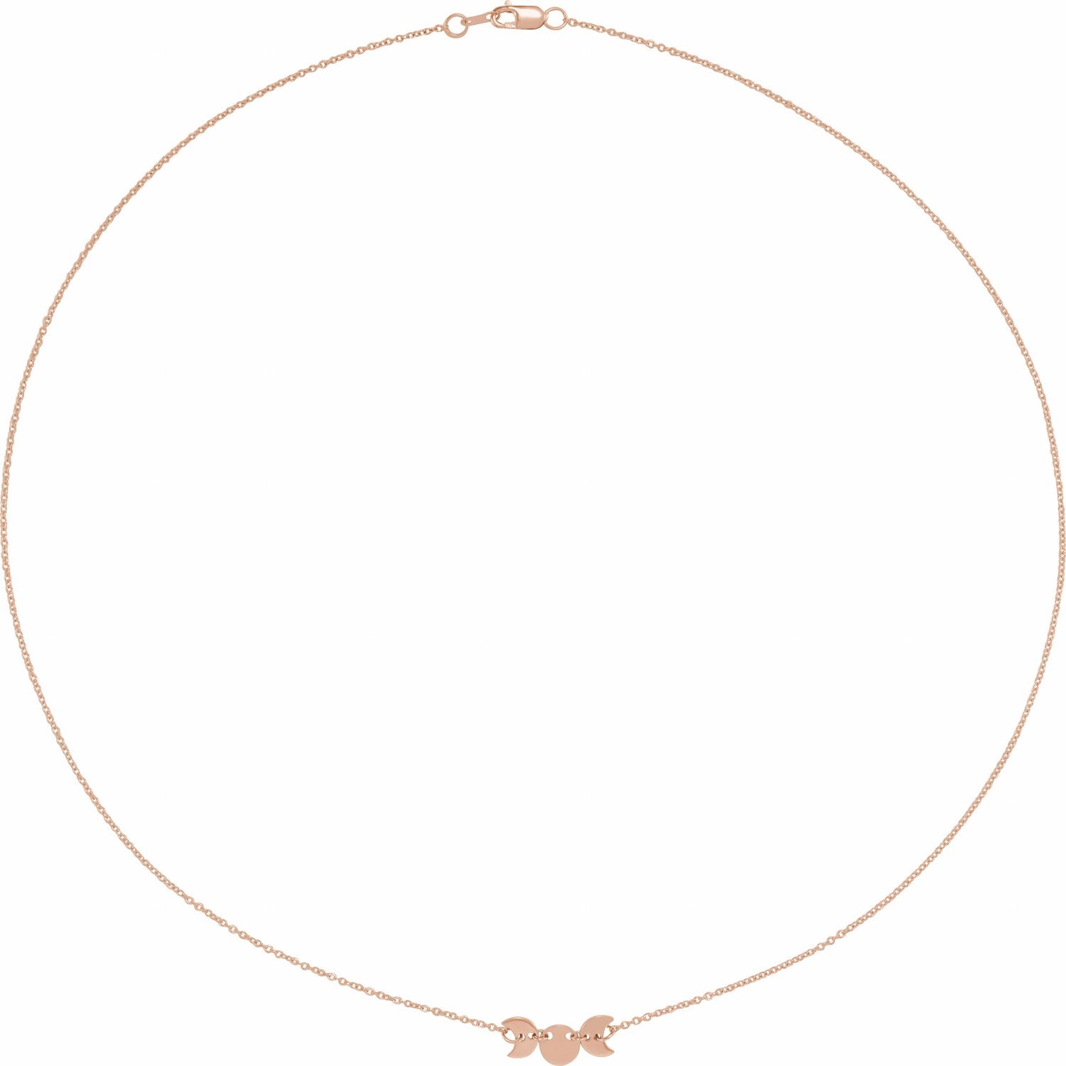 14K Gold Triple Goddess Necklace