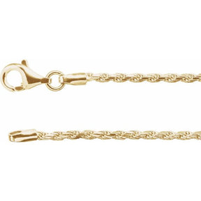 18K Yellow Gold Vermeil Diamond-Cut Rope Chain