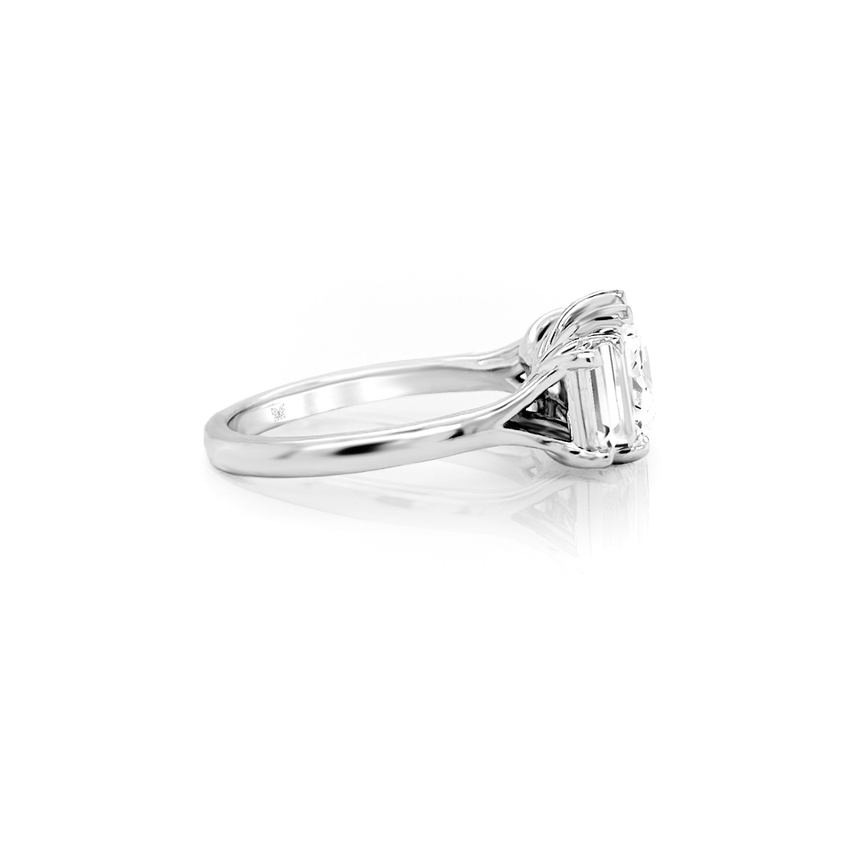 Charlotte Three Stone Diamond Engagement Ring