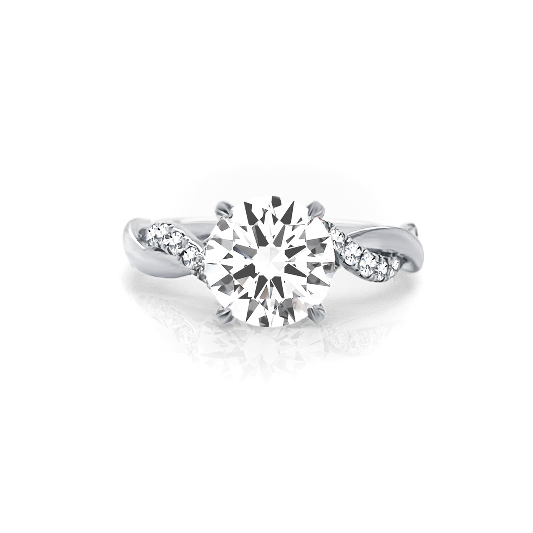 Ivy Twisted Vine Diamond Engagement Ring