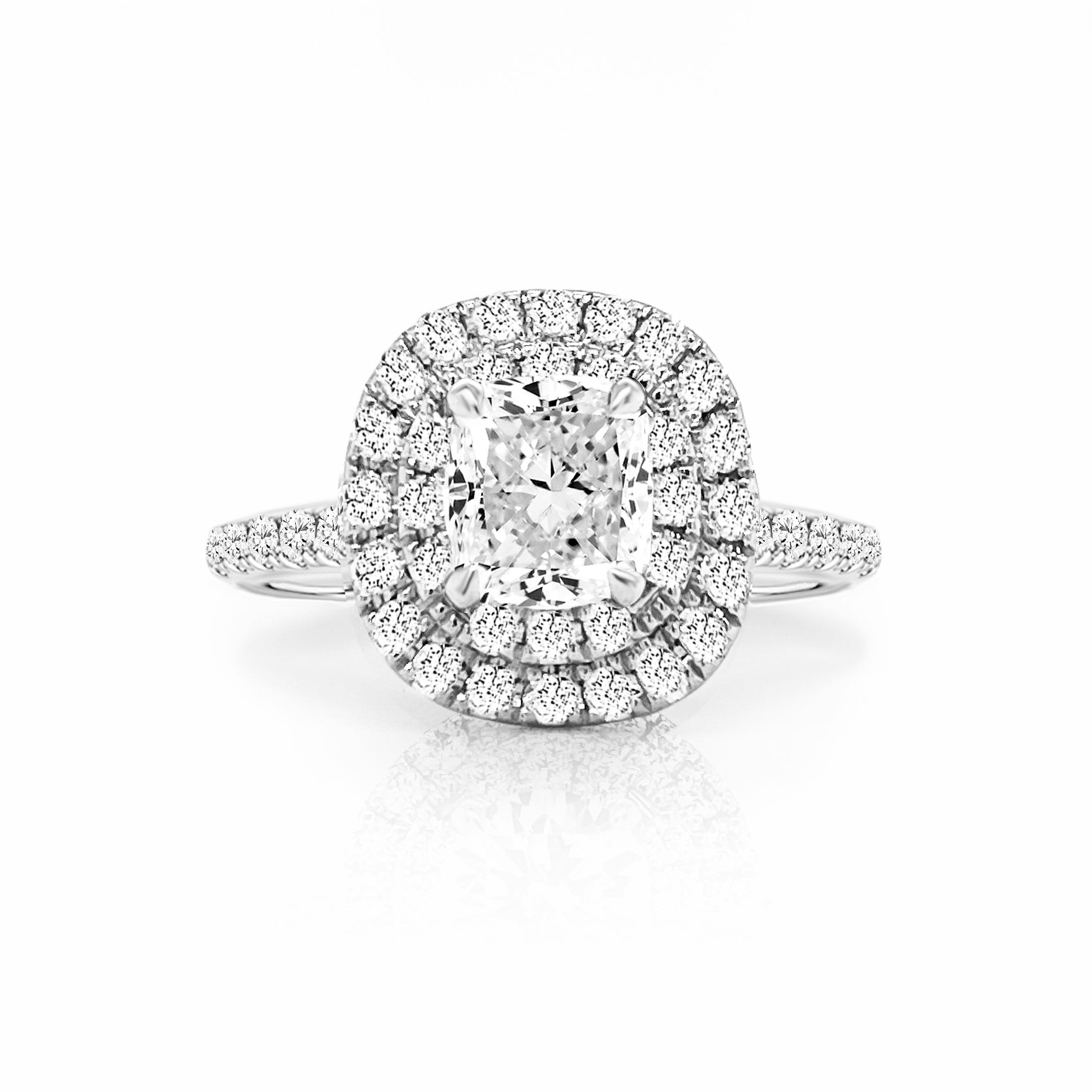 Delia Halo Diamond Engagement Ring