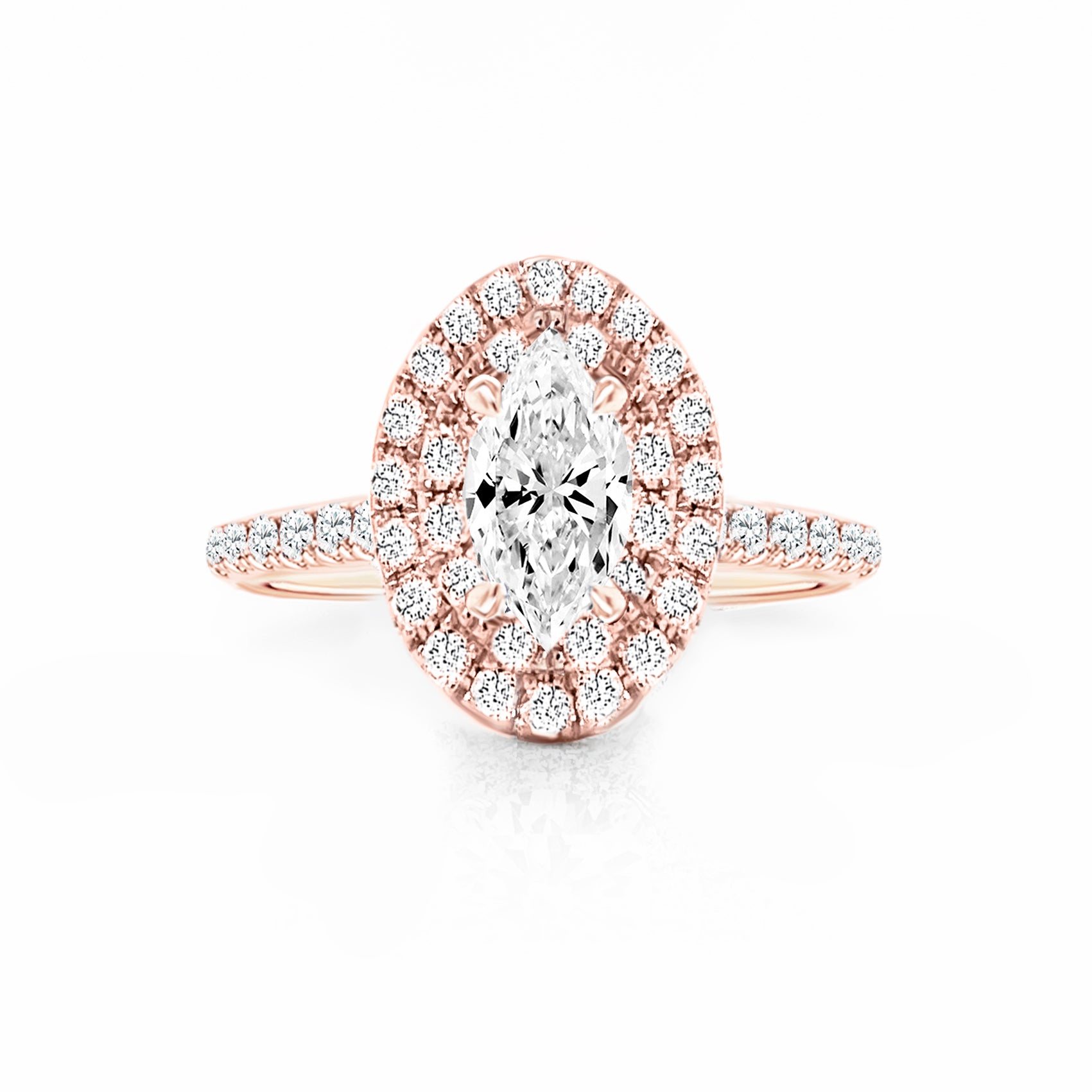 Delia Halo Diamond Engagement Ring