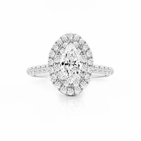 Delia Halo Diamond Engagement Ring