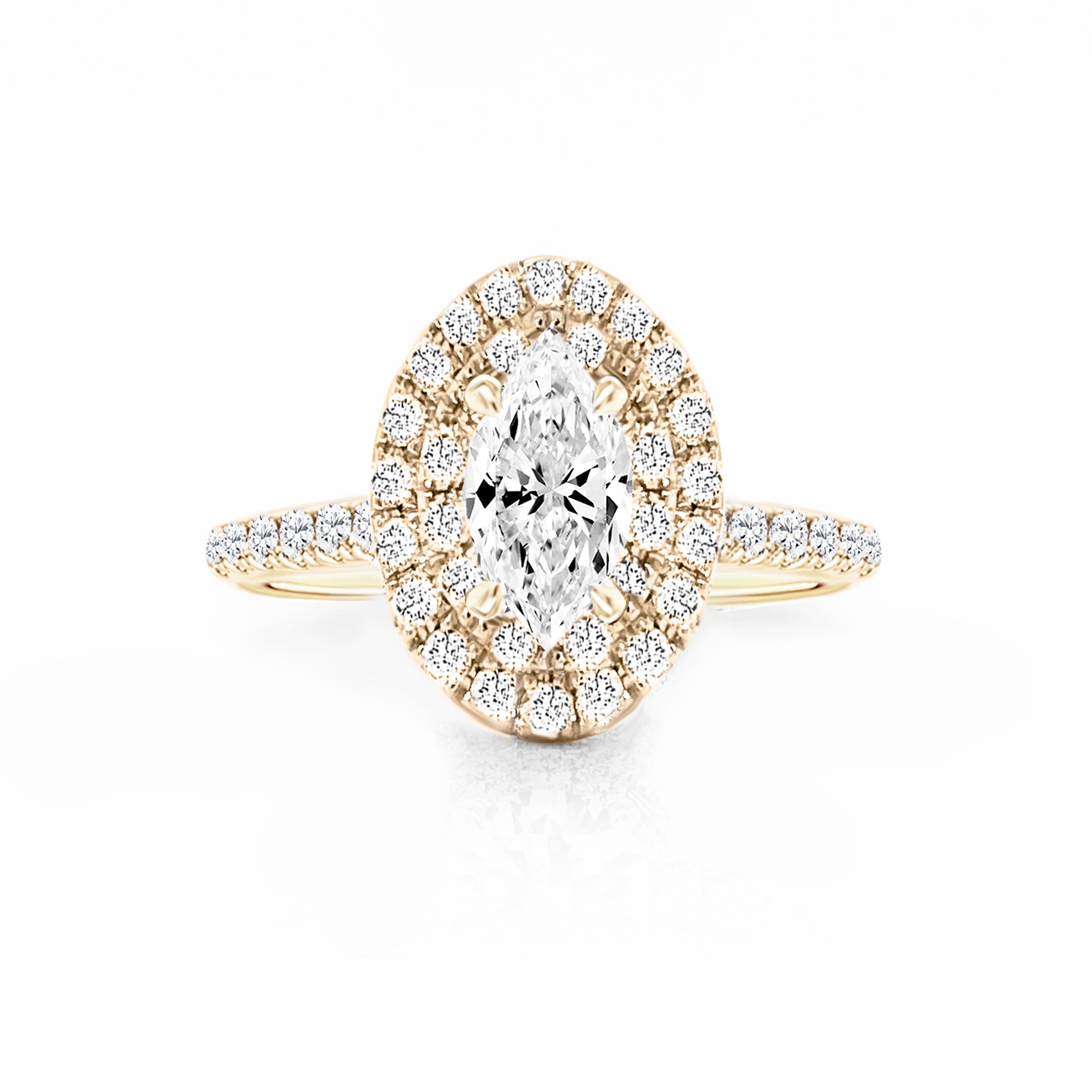 Delia Halo Diamond Engagement Ring