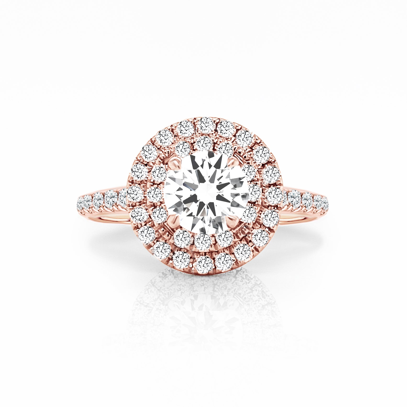 Delia Halo Diamond Engagement Ring