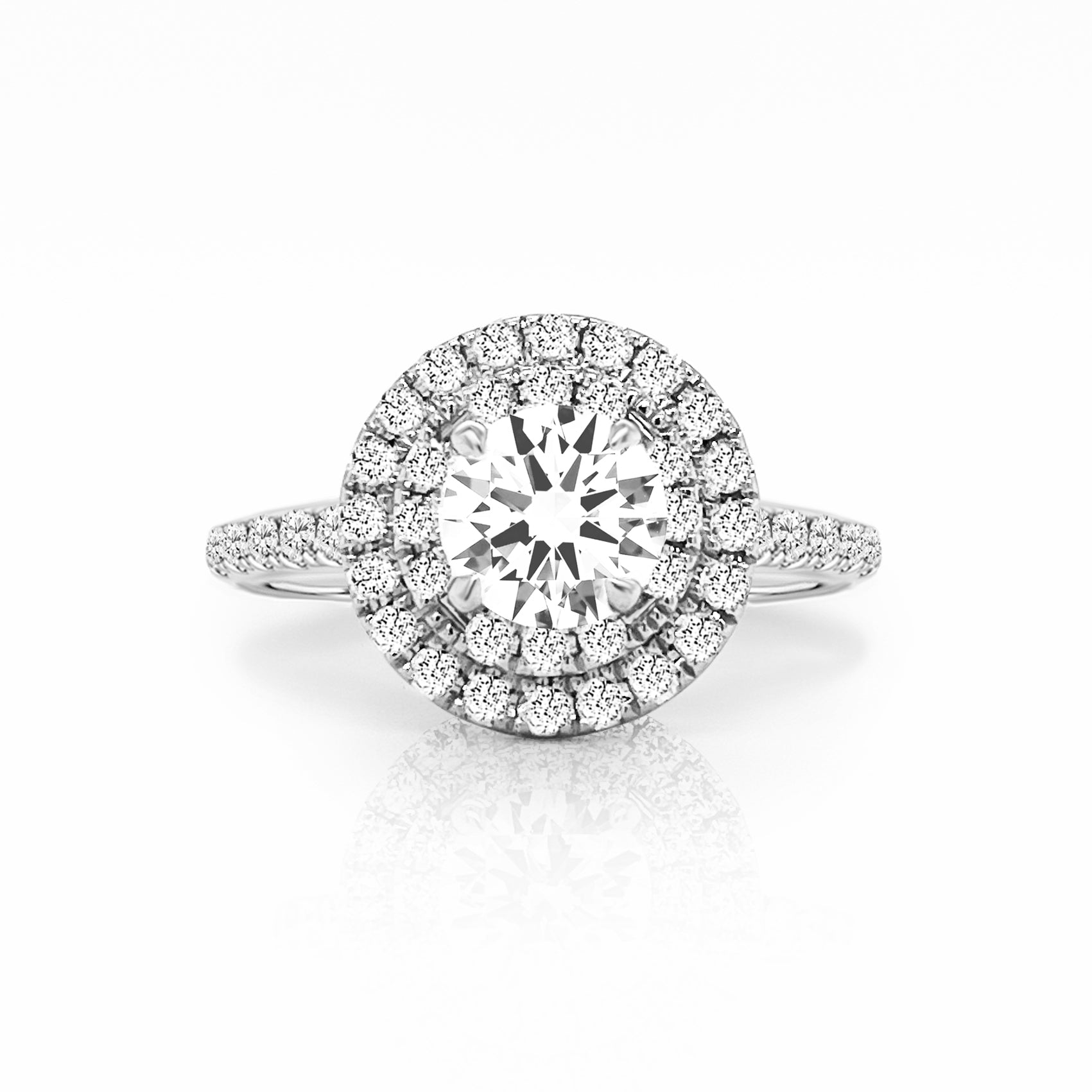 Delia Halo Diamond Engagement Ring