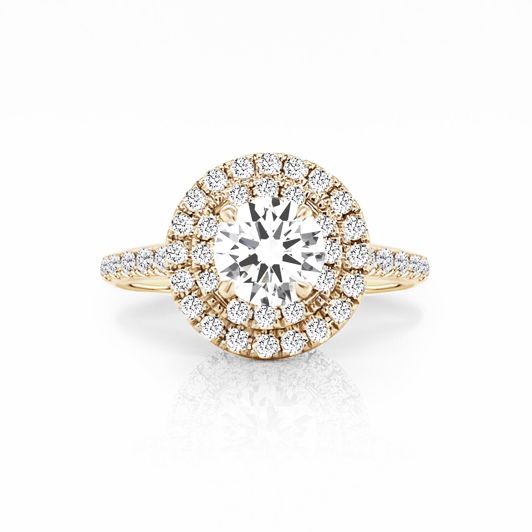 Delia Halo Diamond Engagement Ring