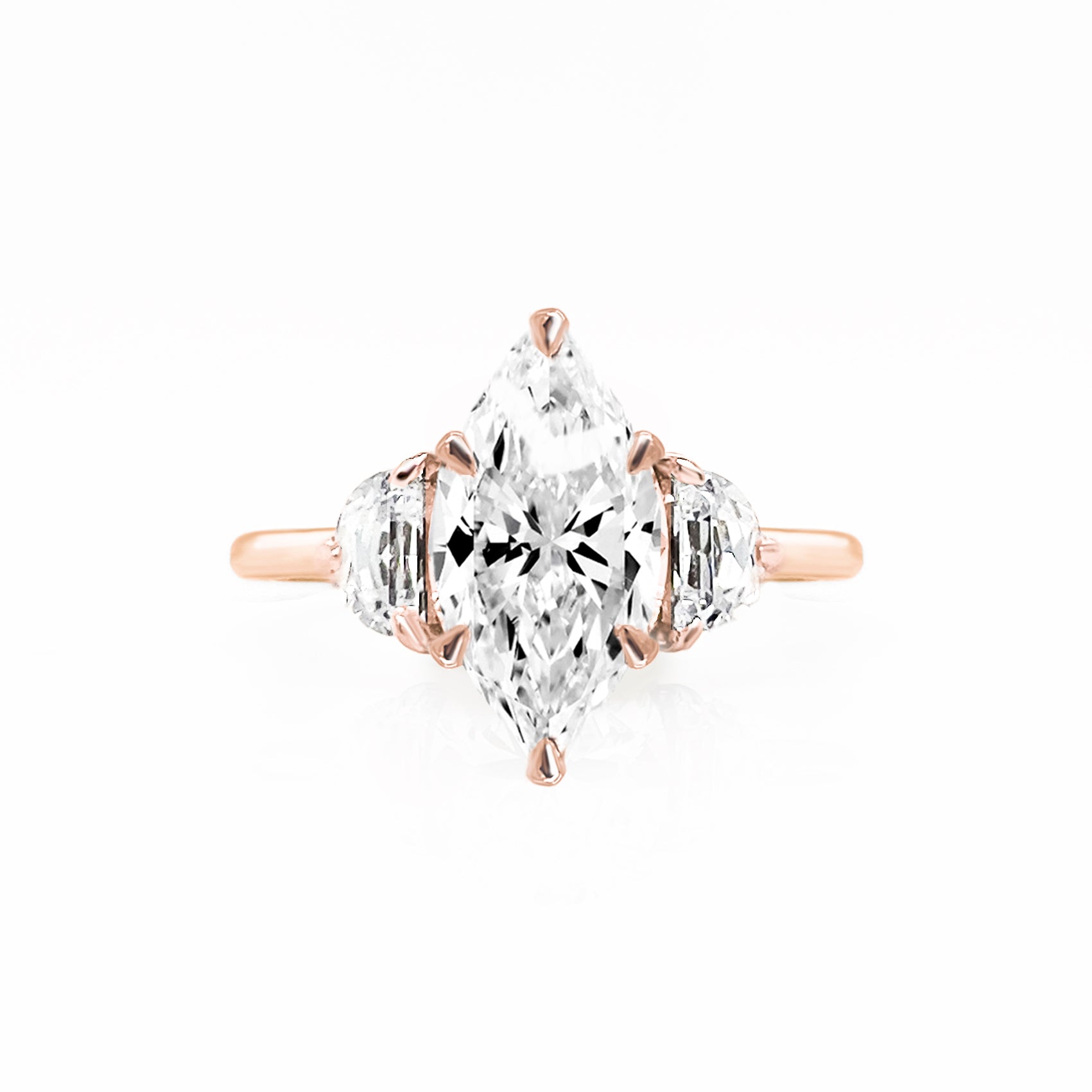 Jeannette 三石钻石订婚戒指